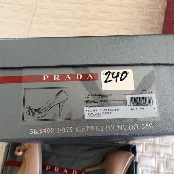 PRADA Leather Pumps ** NEW** SIZE 5.5  IT 35.5 - Picture 7 of 7